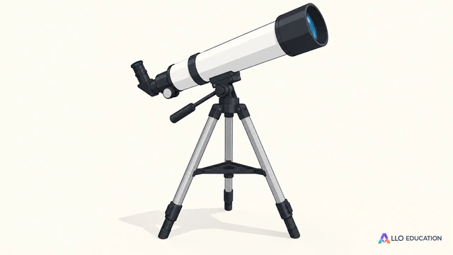 Un télescope entier sur son trépied évoque une ressource matérielle à mobiliser.