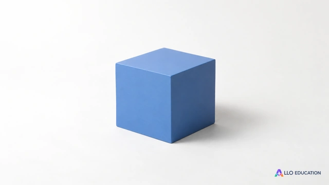Un seul cube plein muet, sans arêtes nommées ni texte, objet isolé.